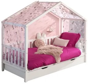 Perdea tip baldachin DALLAS FLUTURE accesoriu pentru pat copii – compatibilă cu modelele de pat DAHK9010/DAHK9014/DAZH9010/DAZH9014