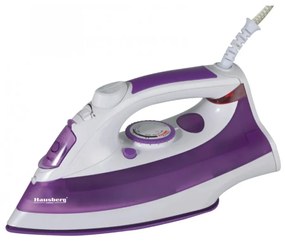 Fier de calcat Hausberg HB-7807, talpa ceramica, jet de abur 12g/min, abur pe verticala 25g/min, sistem antipicurare, sistem autocuratare, 2200W.
