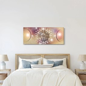 Tablou - Mandala cu elemente (120x50 cm)