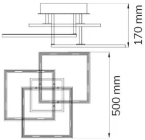 Lustră LED aplicată dimabilă MODESTO LED/33W/230V Wofi 9243.03.10.9300