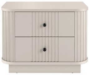 Set de noptiere Vesper 56 cm cu mânere negre - culoare cașmir