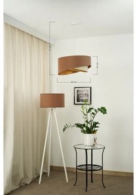 Lustră LED pe cablu Brilagi LYRA 1xE27/15W/230V maro/crem/auriu