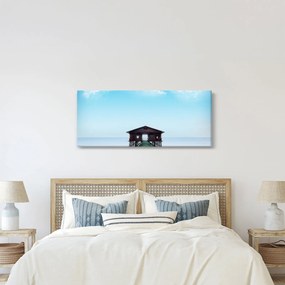 Tablou cu casă pe mare (120x50 cm)