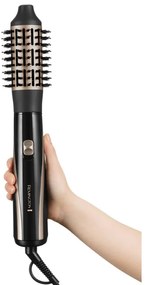 Perie pentru uscare si coafare Remington AS7700, 1200W, Cu strat ceramic, Cool Shot, 6 atasamente, Negru/bej
