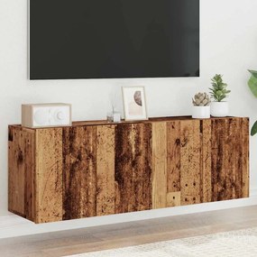 vidaXL Comodă TV de perete, 2 buc. lemn vechi, 60x30x41 cm