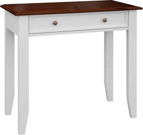 Masă lemn masiv nuc Perete Linea Alb-, 93 × 45 × 85 cm