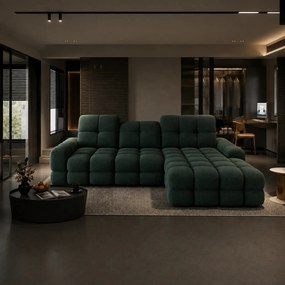 Coltar extensibil confortabil TOLLO MINI, sezlong dreapta, stofa catif