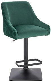 HR920KW Scaun Verde din Catifea cu Bază Neagră