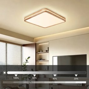Brilagi - Plafonieră LED reglabilă MOLINA SQUARE LED/80W/230V stejar 60x60 cm + telecomandă