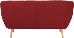 Canapea cu tapițerie din catifea Mazzini Sofas Sardaigne, 158 cm, roșu