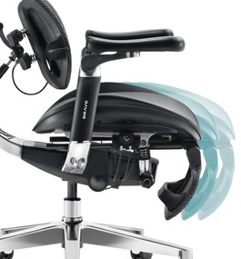 Scaun de birou ergonomic BRAVE V-Kinetic: negru