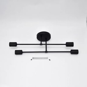 LED Lustră aplicată CAMBRIDGE 4xE27/8W/230V neagră