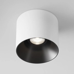 Spot LED aplicat, plafoniera dimabila design tehnic Alfa alb, negru 10cm, 4000K