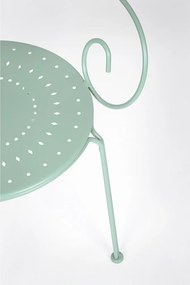 Scaun de grădină verde mentă din metal Etienne – Bizzotto