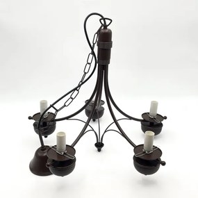 Lustră pe lanț Brilagi COTTAGE 5xE14/40W/230V stejar/maro