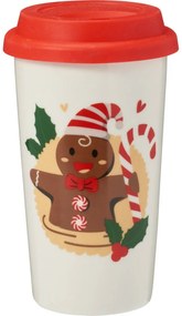 Cană din ceramică cu capac Om de turtă dulce 400 ml