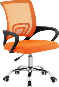Scaun de birou, portocaliu/negru, DEX 4 NEW