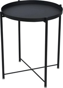 Masuta cafea TIM, negru, metal, 48x48x53 cm