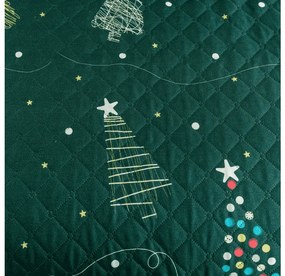 Cuvertura de pat cu model CHRISTMAS DRIFT, verde Dimensiune: 170 x 210 cm