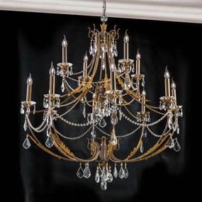 Candelabru LUX super elegant cu 12 brate Miramare LU 2407/8+4 silber-goldOR