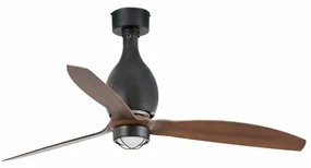 Lustra cu Ventilator si telecomanda MINI ETERFAN M negru mat/maro