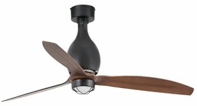 Lustra cu Ventilator si telecomanda MINI ETERFAN M negru mat/maro