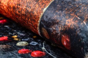 ANDRE 9002 covor lavabil linguri, condimente bucatarie, anti-alunecare - albastre / teracotă