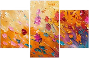 Tablou - Pictură flori colorate (90x60 cm)