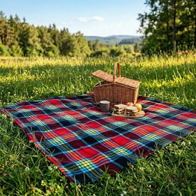 Pătură fleece CAROURI, multicolor, 150 x 200 cm