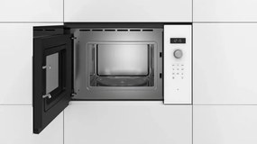 Cuptor cu microunde de încastrat Bosch BFL524MW0, 20 l, 800 W, 7 programe, Memorie, Dezghețare, Alb