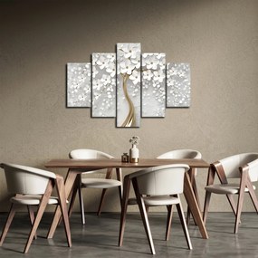 Tablou cu copac alb cu flori (150x105 cm)
