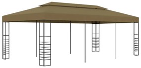 vidaXL Pavilion de grădină, gri taupe, 6 x 3 x 2,7 m, 180 g/m²