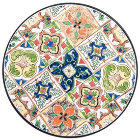 Masa de cafea pentru exterior multicolora din ceramica si metal, ∅ 60 cm, Paloma Bizzotto