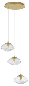 Lustra moderna cu 3 Pendule design decorativ KING aurie