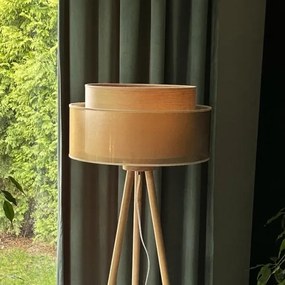 Lampadar WOOD Duolla BOHO 1xE27/15W/230V d. 45 cm cupru/maro/bej