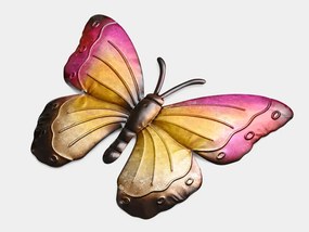 Decoratiune de perete din metal fluture BUTTERFLY 30 cm - diverse culori Culoare: Violet