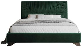 Pat matrimonial 160 cm Lania 160 (cu somieră) (verde). 1098720