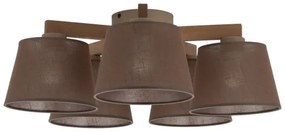 Brilagi - Lustră de tavan aplicată LATTE SABIA 5xE27/15W/230V pin/maro