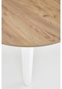 Masă de dining CALMIO, stejar craft/alb