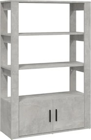 vidaXL Servantă, gri beton, 80x30x119,5 cm, lemn prelucrat