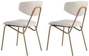 Set de scaune de sufragerie Nancy White and Gold,2 buc.