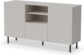 Comoda PAXOS KM-1, casmir/negru, PAL laminat/otel, 150x40x84 cm