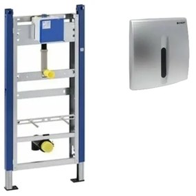 Set de instalare incastrata pentru pisoar, cu control de spalare, inaltime 1,1 pana la 1,3 m, crom mat Crom mat