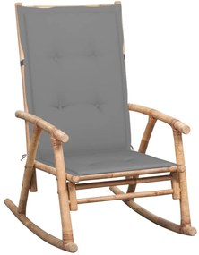 vidaXL Scaun balansoar cu pernă, bambus