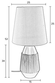 Veioză neagră/bej Aysa - White Label