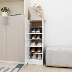 vidaXL Pantofar, alb, 32x35x92 cm, lemn prelucrat