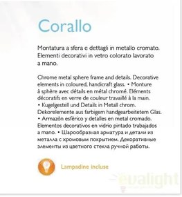 Lustra, Pendul modern diametru 75cm CORALLO SP12 NERO 86613