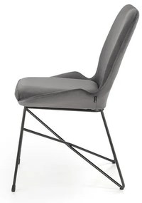 Scaun K454 catifea gri – H83 cm