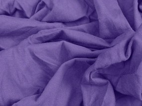 Cearsaf Jersey EXCLUSIVE cu elastic mov inchis 160 x 200 cm