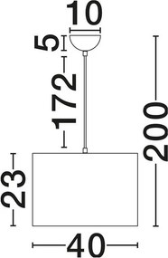 Lustra suspendata cu abajur din in KAREN 40cm
